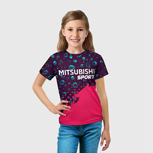 Детская футболка MITSUBISHI Sport Краски / 3D-принт – фото 5