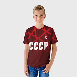 Футболка детская СССР КРАСНЫЕ ЛИНИИ, цвет: 3D-принт — фото 2
