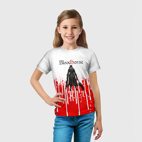 Детская футболка BLOODBORNE потеки красок / 3D-принт – фото 5