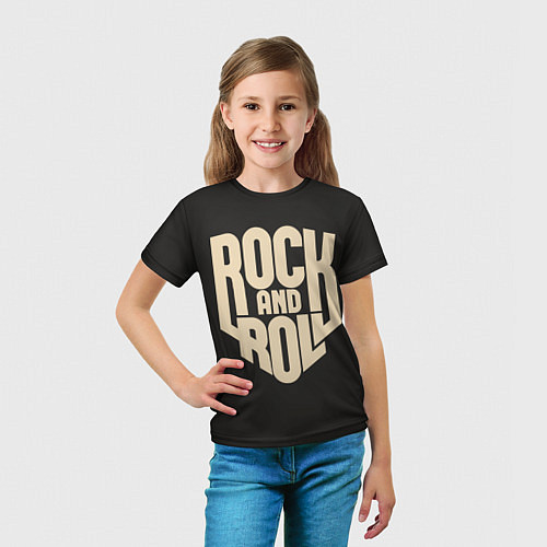 Детская футболка ROCK AND ROLL Рокер / 3D-принт – фото 5