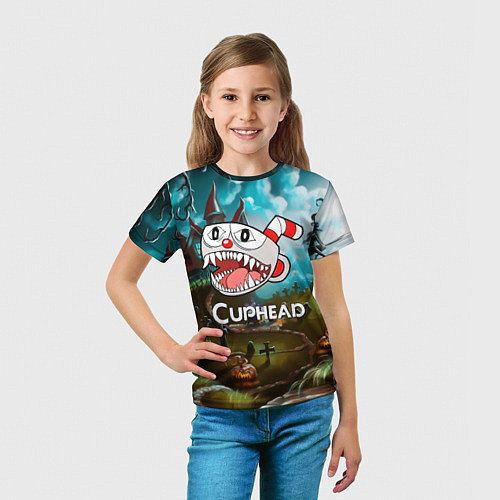Детская футболка Cuphead Zombie / 3D-принт – фото 5