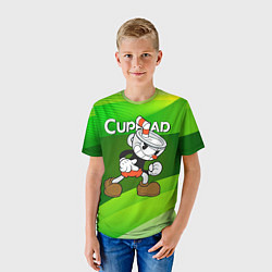 Футболка детская Хитрая чашечка cuphead, цвет: 3D-принт — фото 2