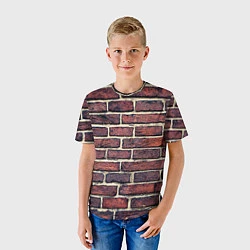 Футболка детская Brick Wall, цвет: 3D-принт — фото 2
