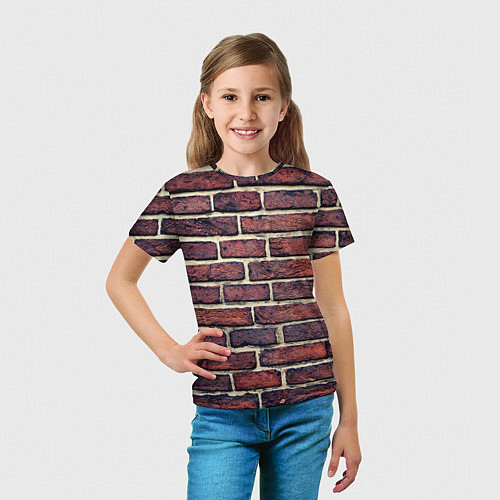 Детская футболка Brick Wall / 3D-принт – фото 5