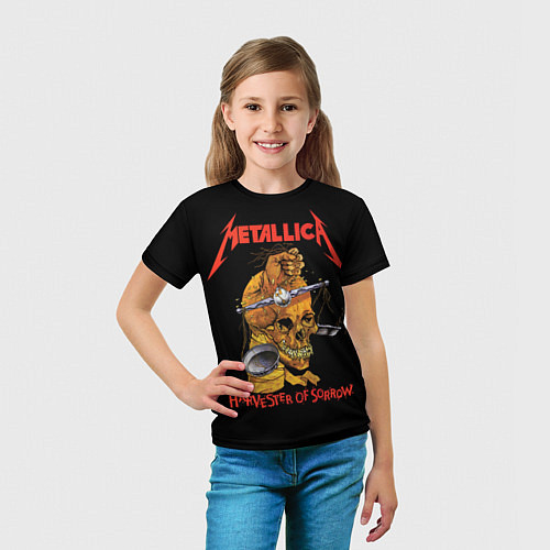 Детская футболка METALLICA - HARVESTER OF SORROW / 3D-принт – фото 5