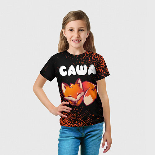Детская футболка Саша ЛИСИЧКА Краска / 3D-принт – фото 5