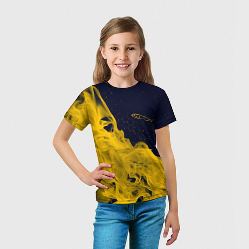 Детская футболка JAGUAR - Огонь / 3D-принт – фото 5