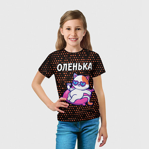 Детская футболка Оленька КОШЕЧКА Космос / 3D-принт – фото 5