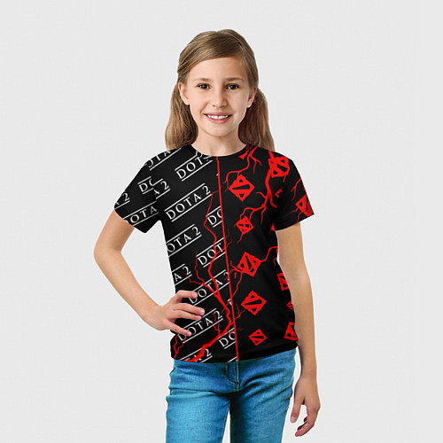 Детская футболка DOTA 2 Молнии Паттерны / 3D-принт – фото 5