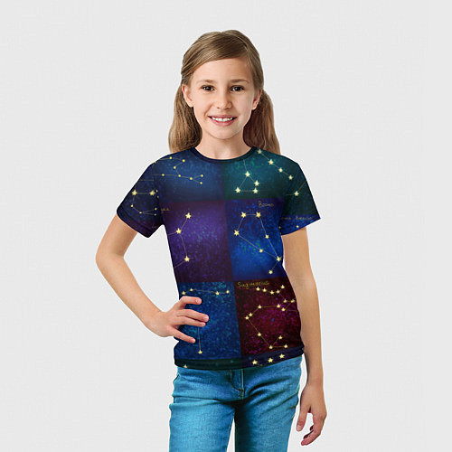 Детская футболка Созвездия Северного полушария летом / 3D-принт – фото 5