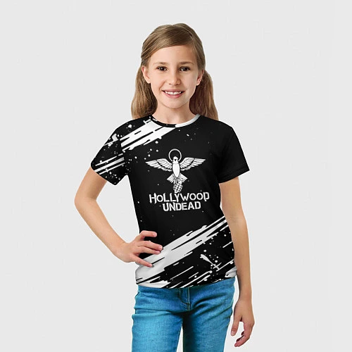 Детская футболка Hollywood undead logo / 3D-принт – фото 5