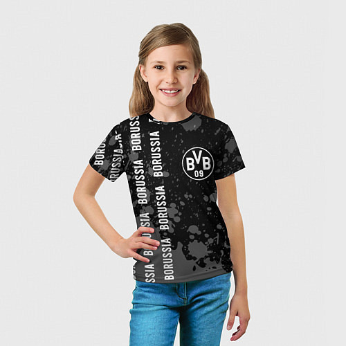 Детская футболка BORUSSIA Брызги / 3D-принт – фото 5