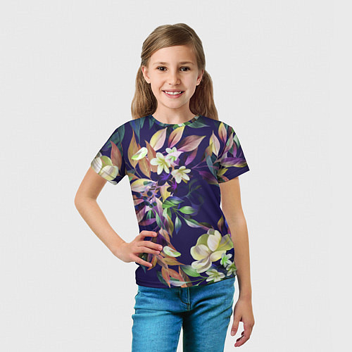 Детская футболка Цветы Красочный Букет / 3D-принт – фото 5