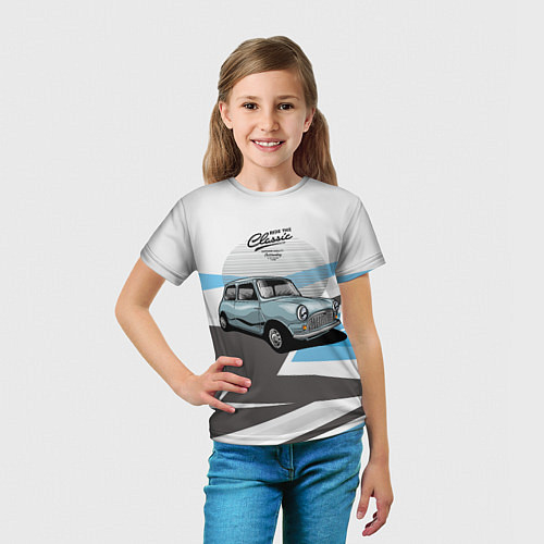 Детская футболка Автомобиль классика / 3D-принт – фото 5