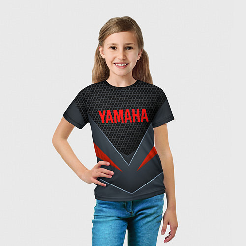 Детская футболка YAMAHA ТЕХНОЛОГИЧЕСКАЯ БРОНЯ / 3D-принт – фото 5