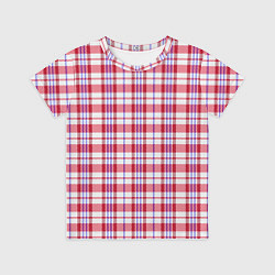 Футболка детская Клетчатая сумка челночника паттерн Дань 90-ым, цвет: 3D-принт