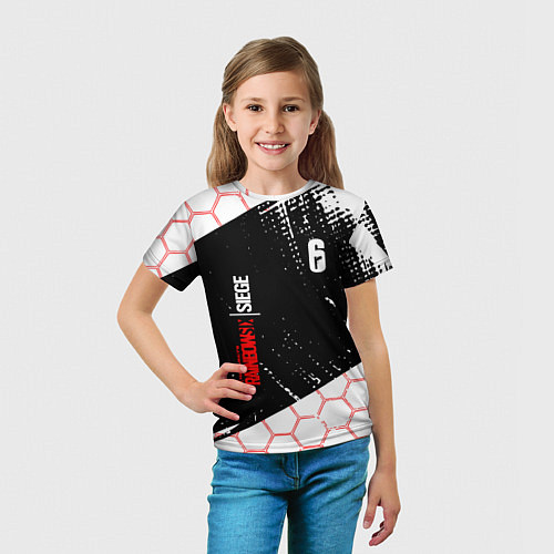 Детская футболка RAINBOW SIX SIEGE 6 соты / 3D-принт – фото 5