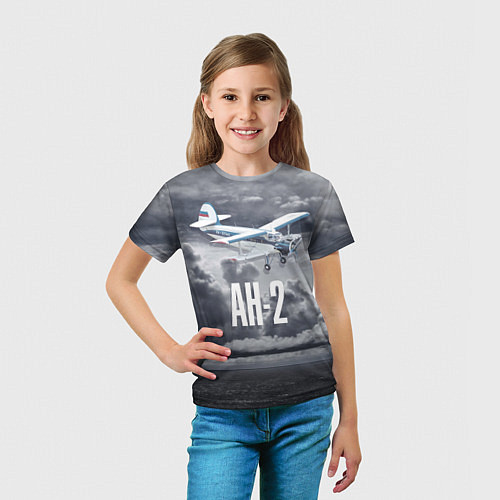 Детская футболка Пассажирский самолет Ан-2 / 3D-принт – фото 5