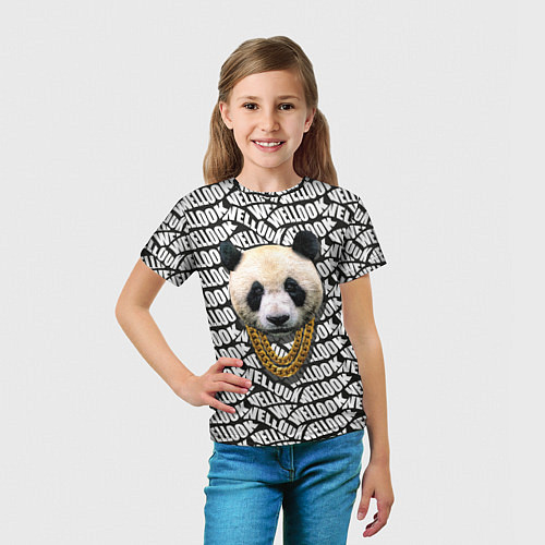 Детская футболка Panda Look / 3D-принт – фото 5