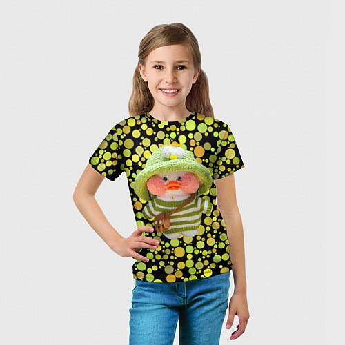 Детская футболка Лалафанфан взеленой шляпке / 3D-принт – фото 5
