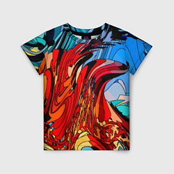 Футболка детская Abstract color pattern Fashion 2022, цвет: 3D-принт