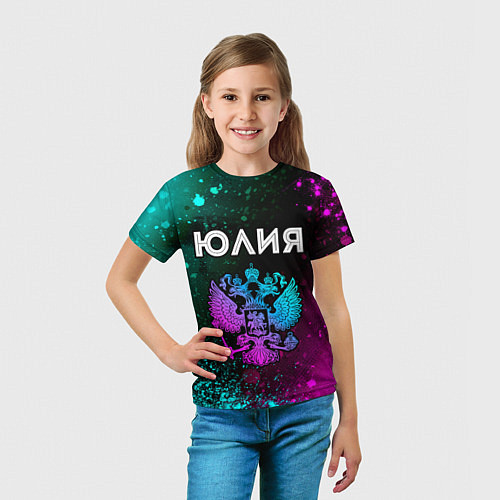 Детская футболка Юлия Россия / 3D-принт – фото 5