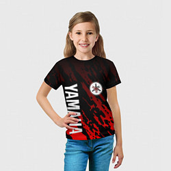 Футболка детская Yamaha - Красные пятна, цвет: 3D-принт — фото 2