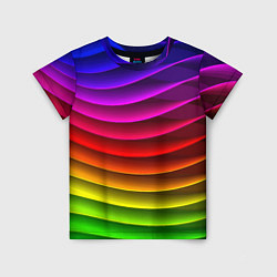 Футболка детская Color line neon pattern Abstraction Summer 2023, цвет: 3D-принт