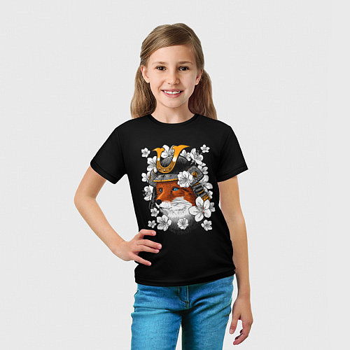 Детская футболка Лис Самурай / 3D-принт – фото 5
