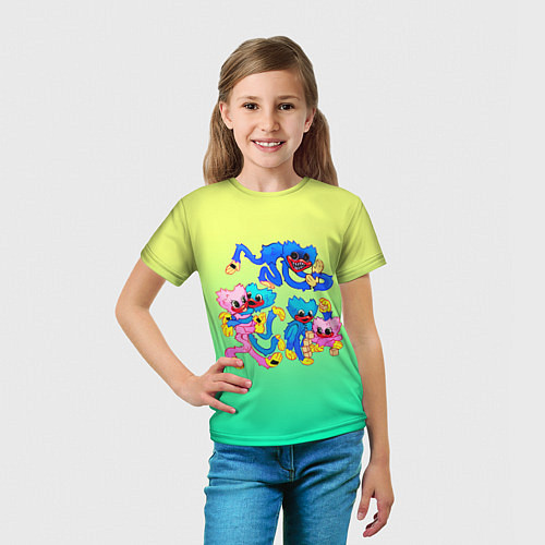 Детская футболка POPPY PLAYTIME - HAGGY WAGGY AND KISSY MISSY / 3D-принт – фото 5