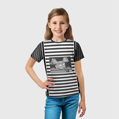 Детская футболка Веселая крыса / 3D-принт – фото 5