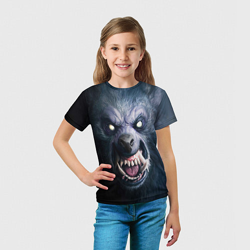 Детская футболка Оборотень - Волк / 3D-принт – фото 5