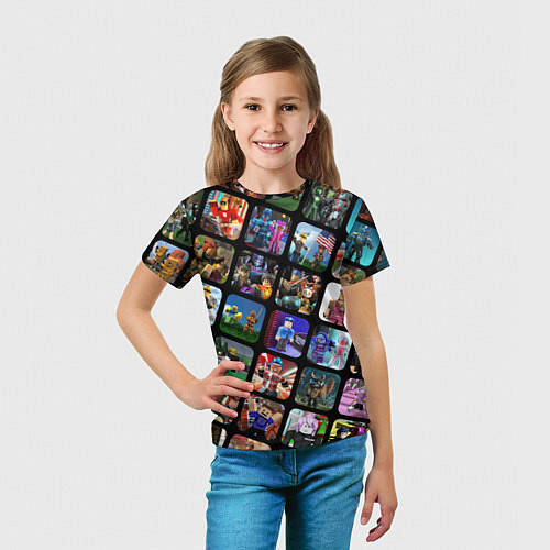 Детская футболка ROBLOX СЮЖЕТЫ / 3D-принт – фото 5