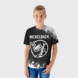 Футболка детская Nickelback КОТ Брызги, цвет: 3D-принт — фото 2