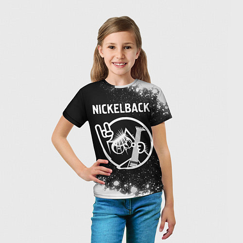 Детская футболка Nickelback КОТ Брызги / 3D-принт – фото 5