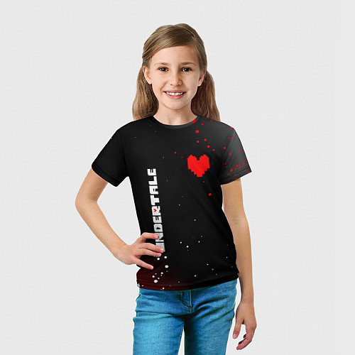Детская футболка Undertale брызги красок / 3D-принт – фото 5