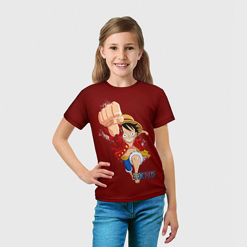 Детская футболка Луффи в полете / 3D-принт – фото 5