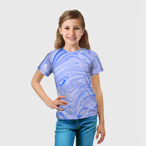 Детская футболка Abstract lavender pattern / 3D-принт – фото 5