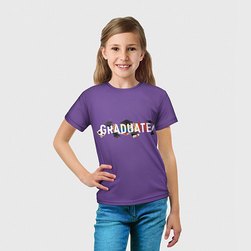 Детская футболка Graduate! / 3D-принт – фото 5