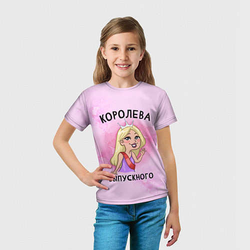 Детская футболка Она королева выпускного / 3D-принт – фото 5