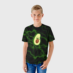 Футболка детская Avocado молнии, цвет: 3D-принт — фото 2