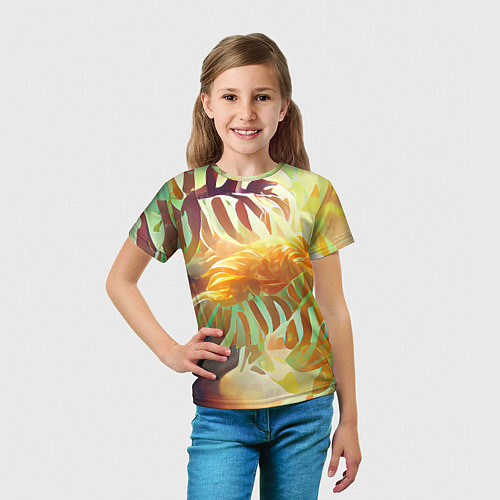 Детская футболка Fern leaves / 3D-принт – фото 5