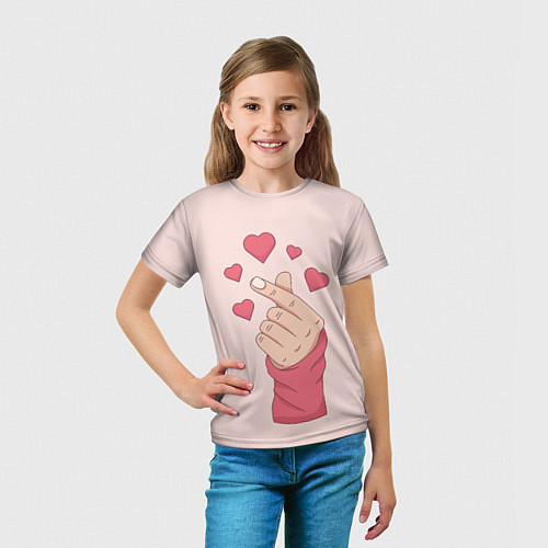 Детская футболка Жест Хани сердце из EXID / 3D-принт – фото 5