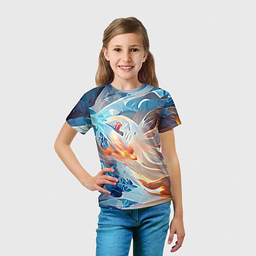 Детская футболка Ice & flame / 3D-принт – фото 5