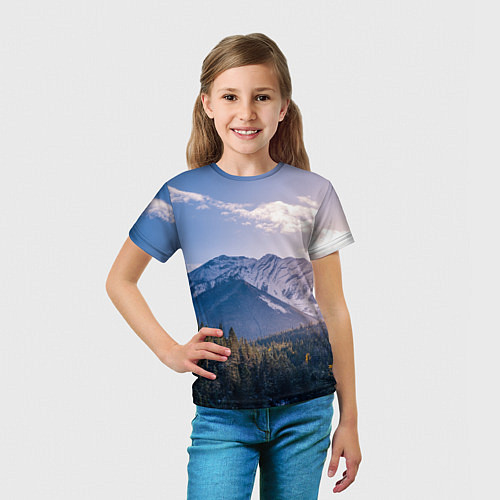 Детская футболка Горы Лес Солнце / 3D-принт – фото 5