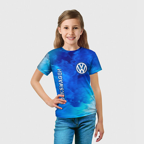 Детская футболка VOLKSWAGEN Volkswagen Пламя / 3D-принт – фото 5