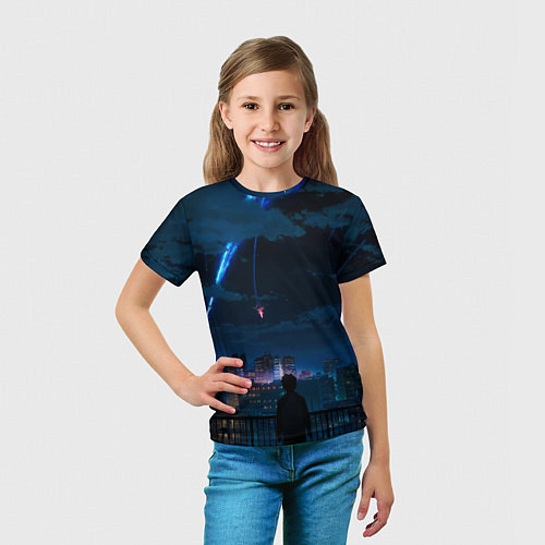 Детская футболка Мальчик смотрит в небо / 3D-принт – фото 5