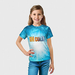 Футболка детская IN COLD horizontal logo with blue ice, цвет: 3D-принт — фото 2