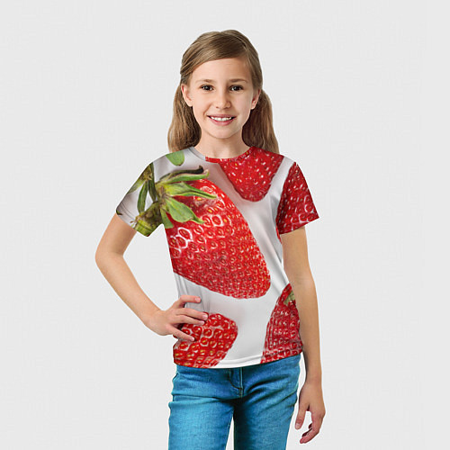 Детская футболка Strawberries / 3D-принт – фото 5