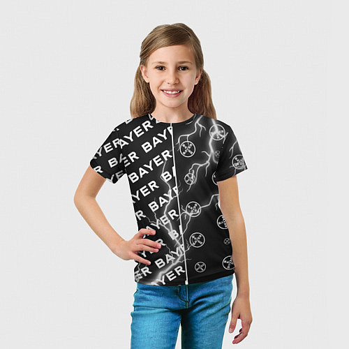 Детская футболка BAYER - Молнии Паттерны / 3D-принт – фото 5